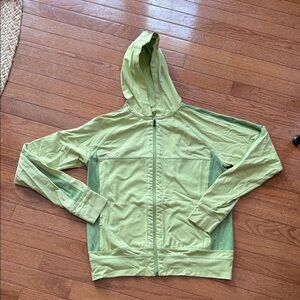 Patagonia 🍋‍🟩 💚 2 tone Zip-Up Hoodie cotton/poly/spandex lightweight size small